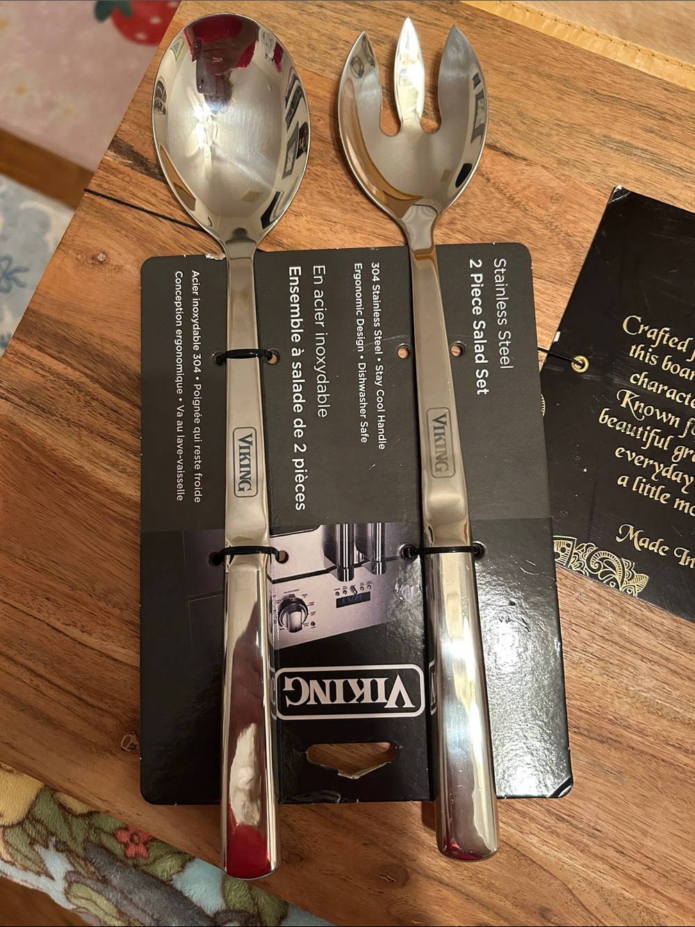 Viking Stainless Steel 2-Piece Salad & Serving Set - Silver new with tag